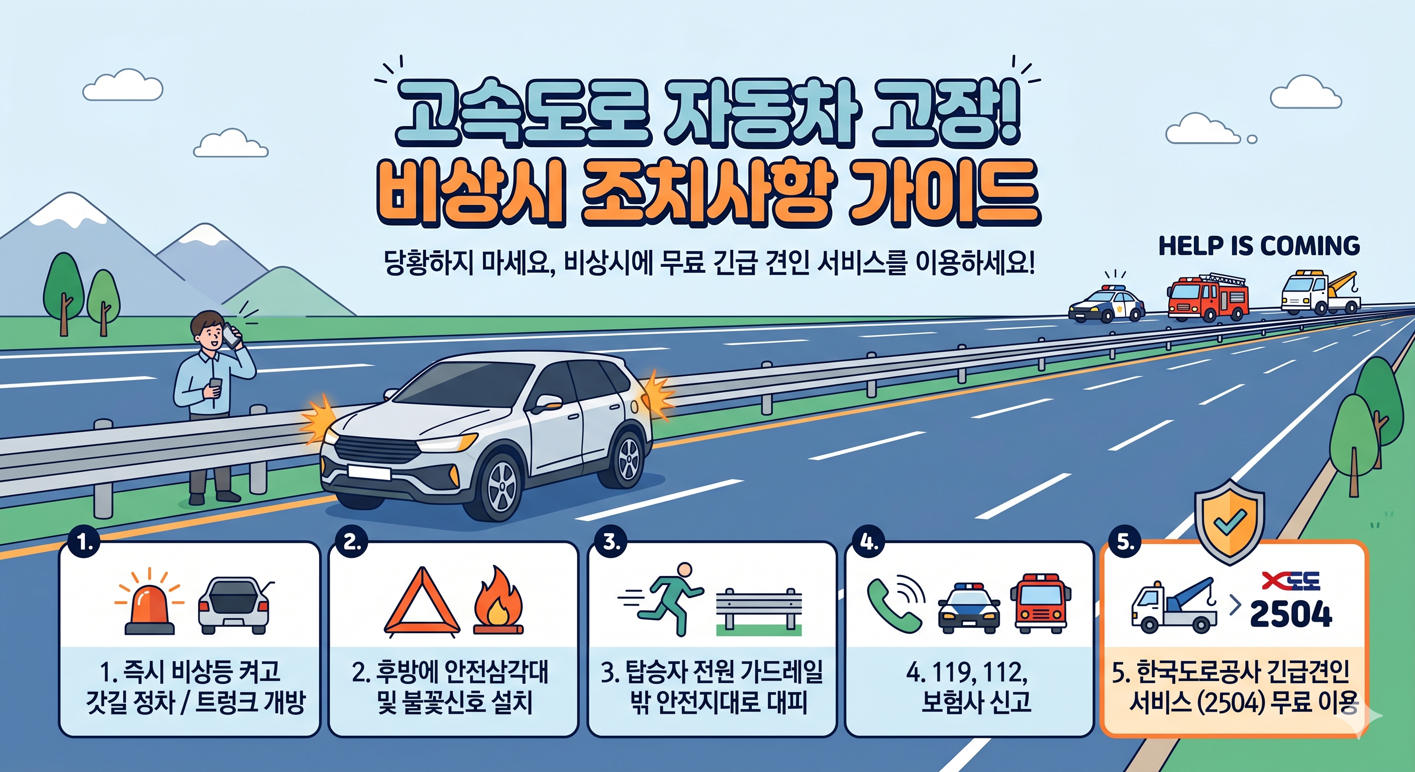 중부내륙선 남성주휴게소 창원방향 고속도로 차량 고장 및 사고 대처 가이드