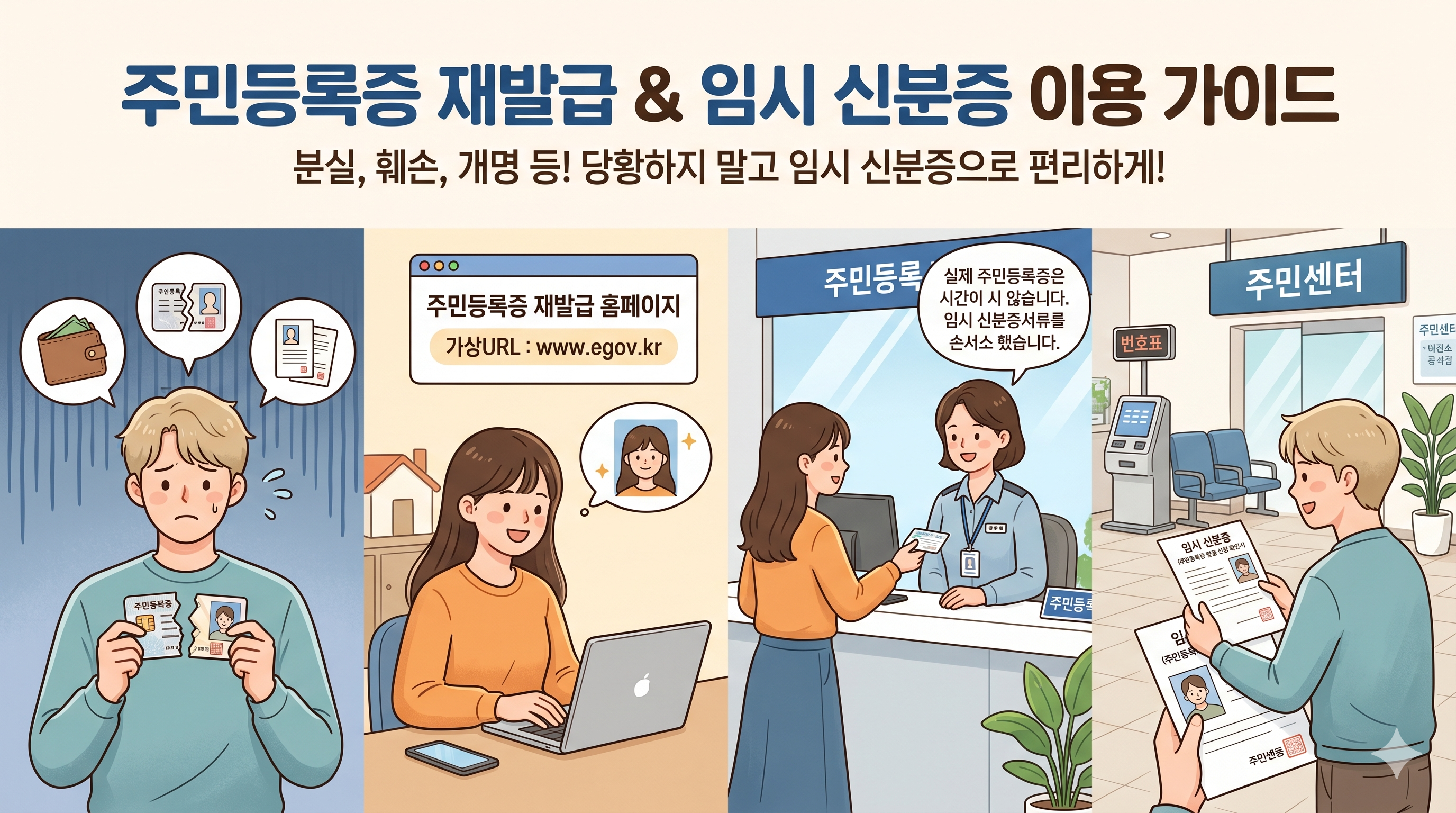 임시신분증부터 정부24 신청까지! 서울특별시 구로구 주민등록증 재발급 완벽 가이드