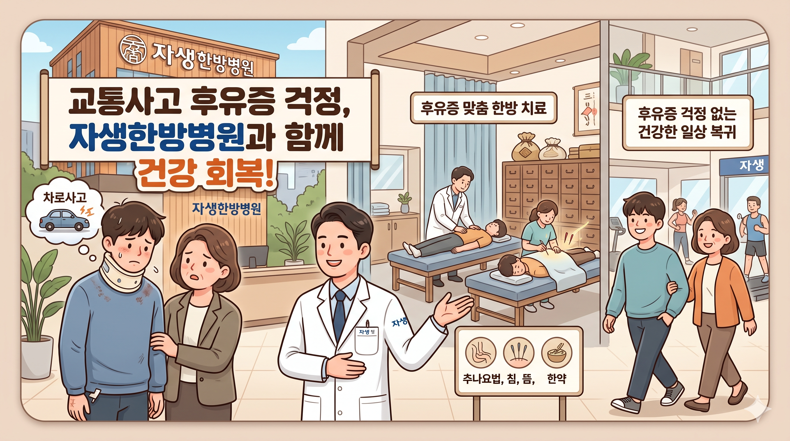 엑스레이는 정상인데 온몸이 쑤실 때! 자생한방병원 입원 및 교통사고 후유증 가이드