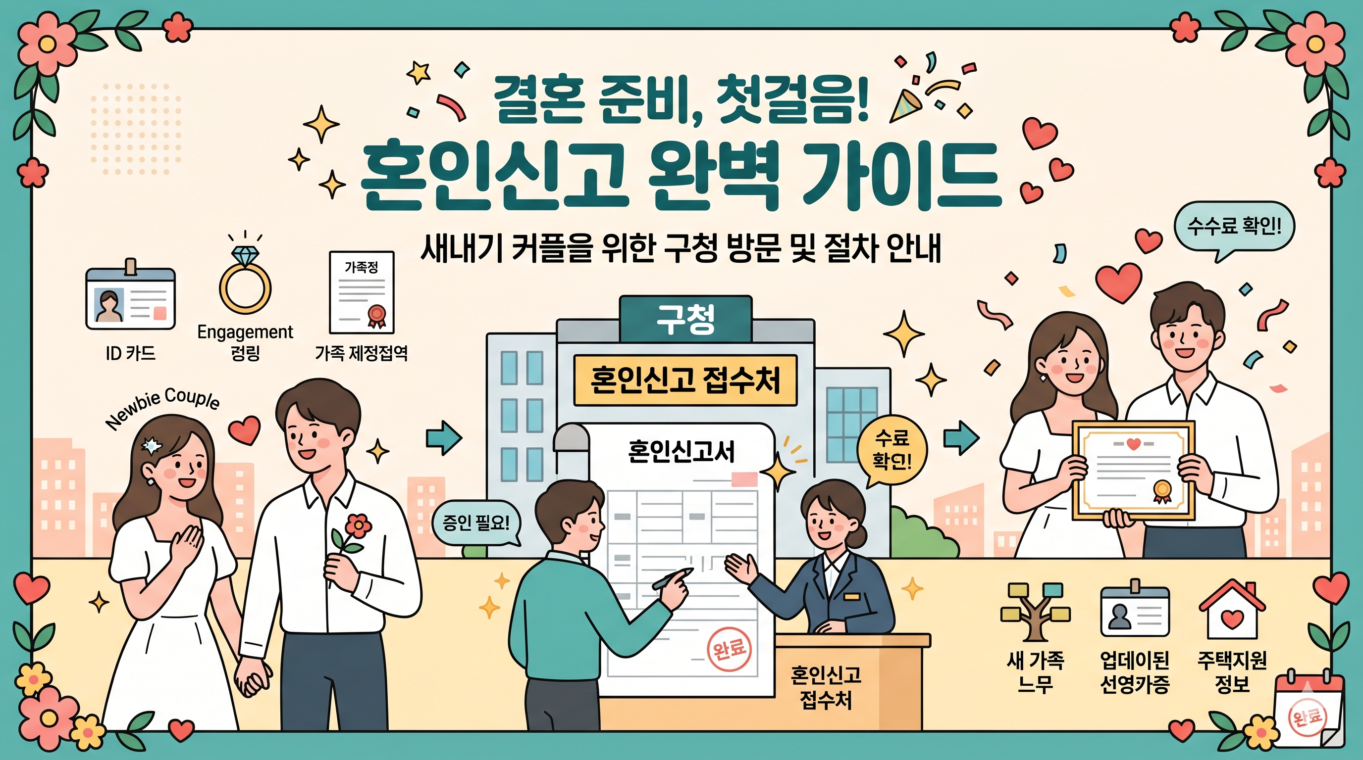 연인에서 부부로, 강남구 혼인신고 완벽 가이드: 준비물부터 대출 꿀팁까지