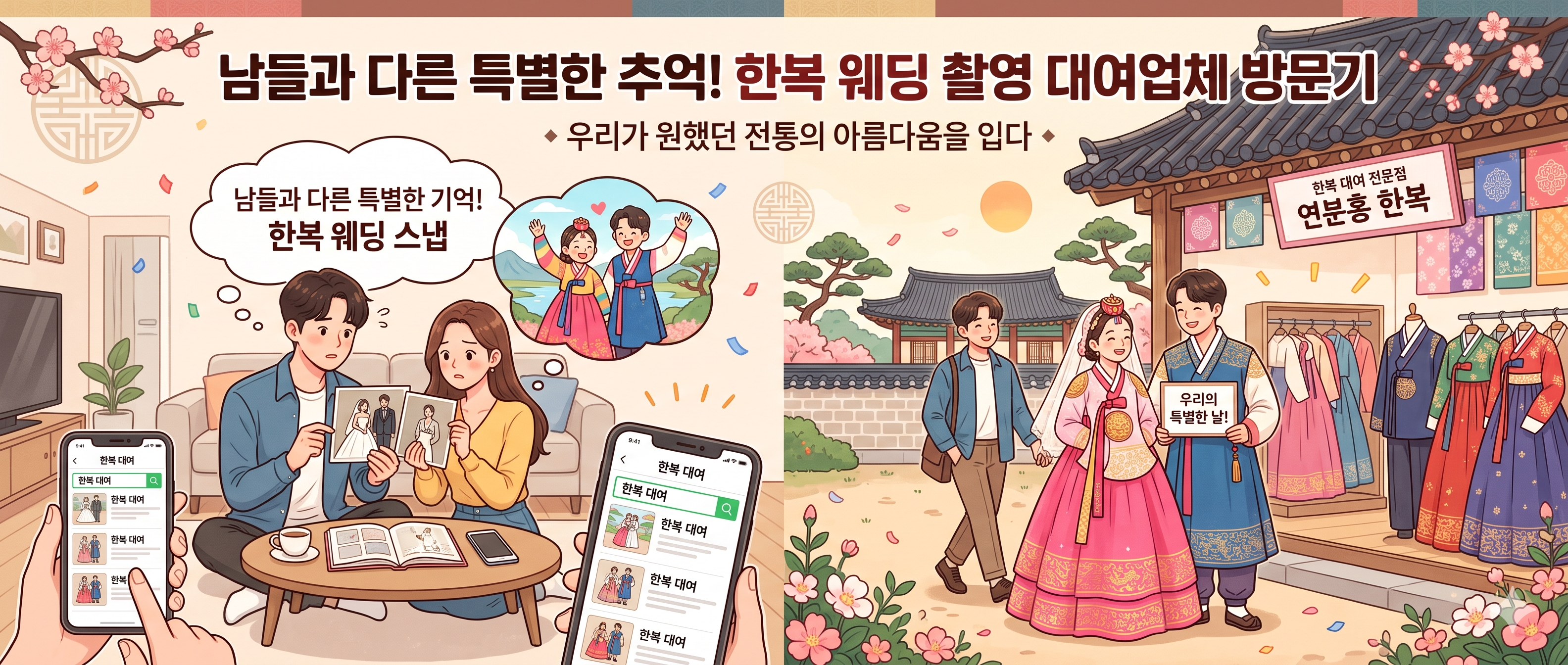 남들과 다른 특별한 추억! 웨딩 한복 촬영 꿀팁 및 혼주 한복 대여 가격 비교