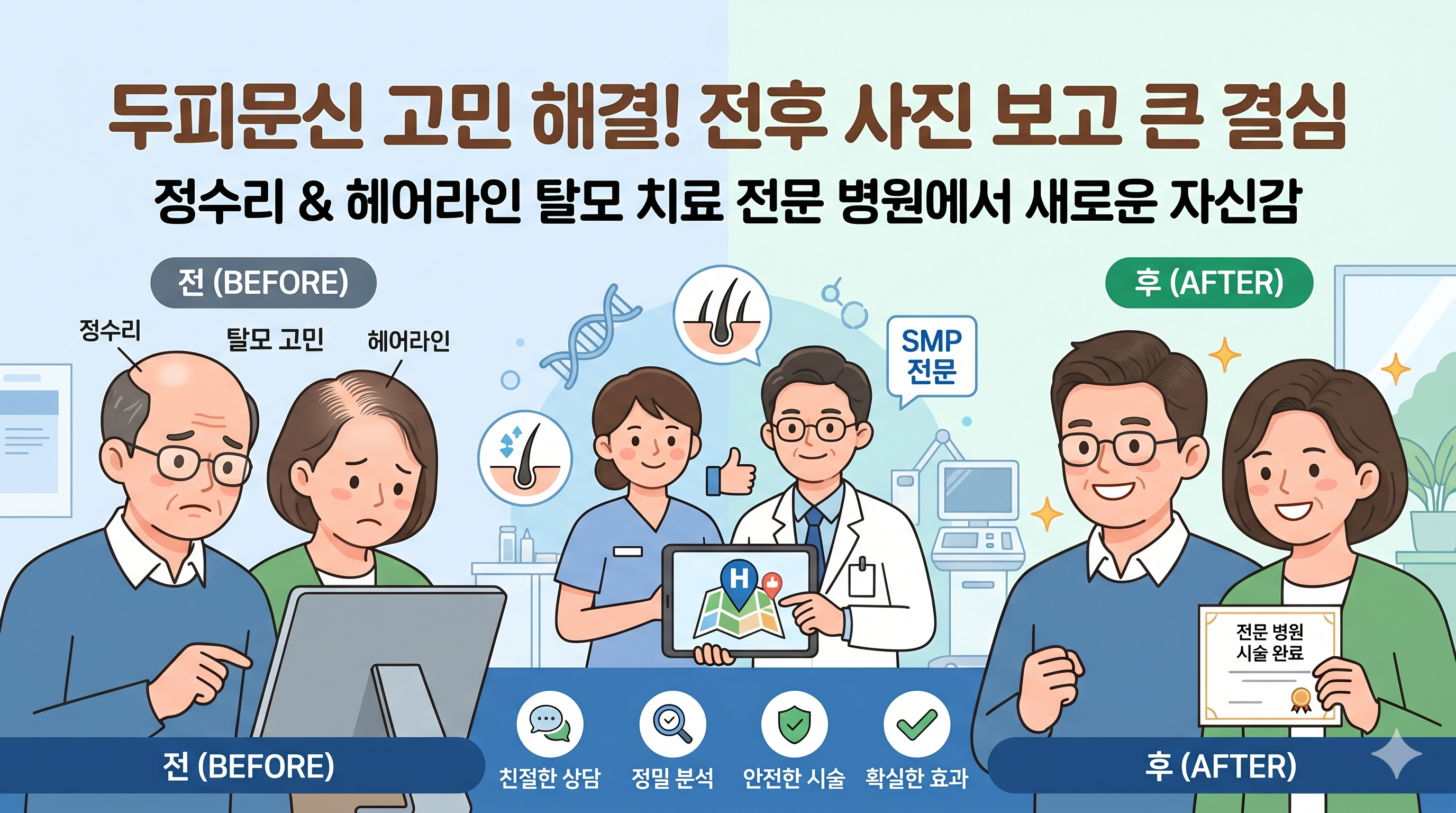 비어있는 정수리 커버 완벽 해결! 서울 강서구 두피문신(SMP) 가격 및 시술 후기