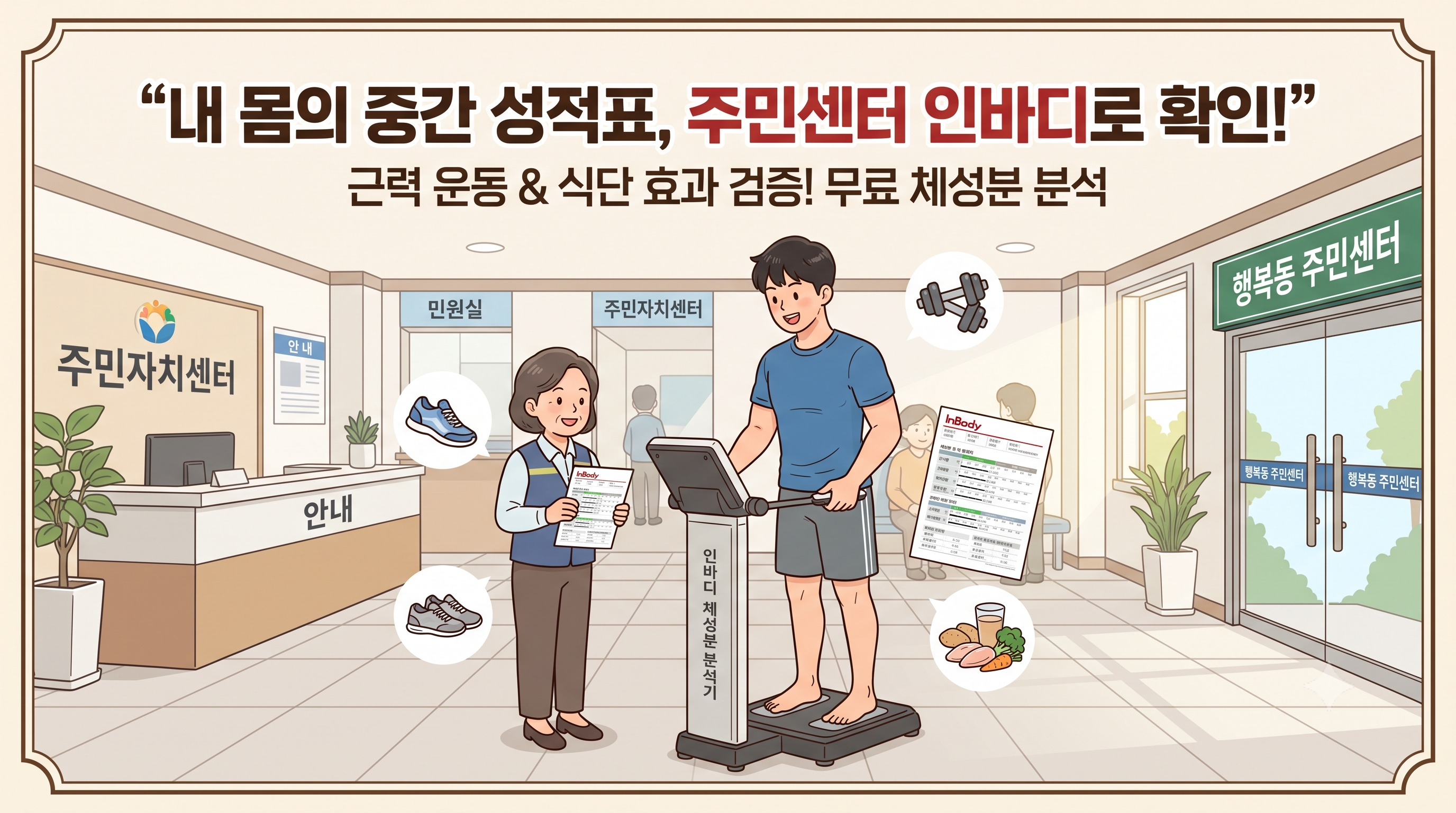 몸무게는 그대로인데 옷핏이? 강남구 주민센터 무료 인바디 검사 꿀팁 대공개!