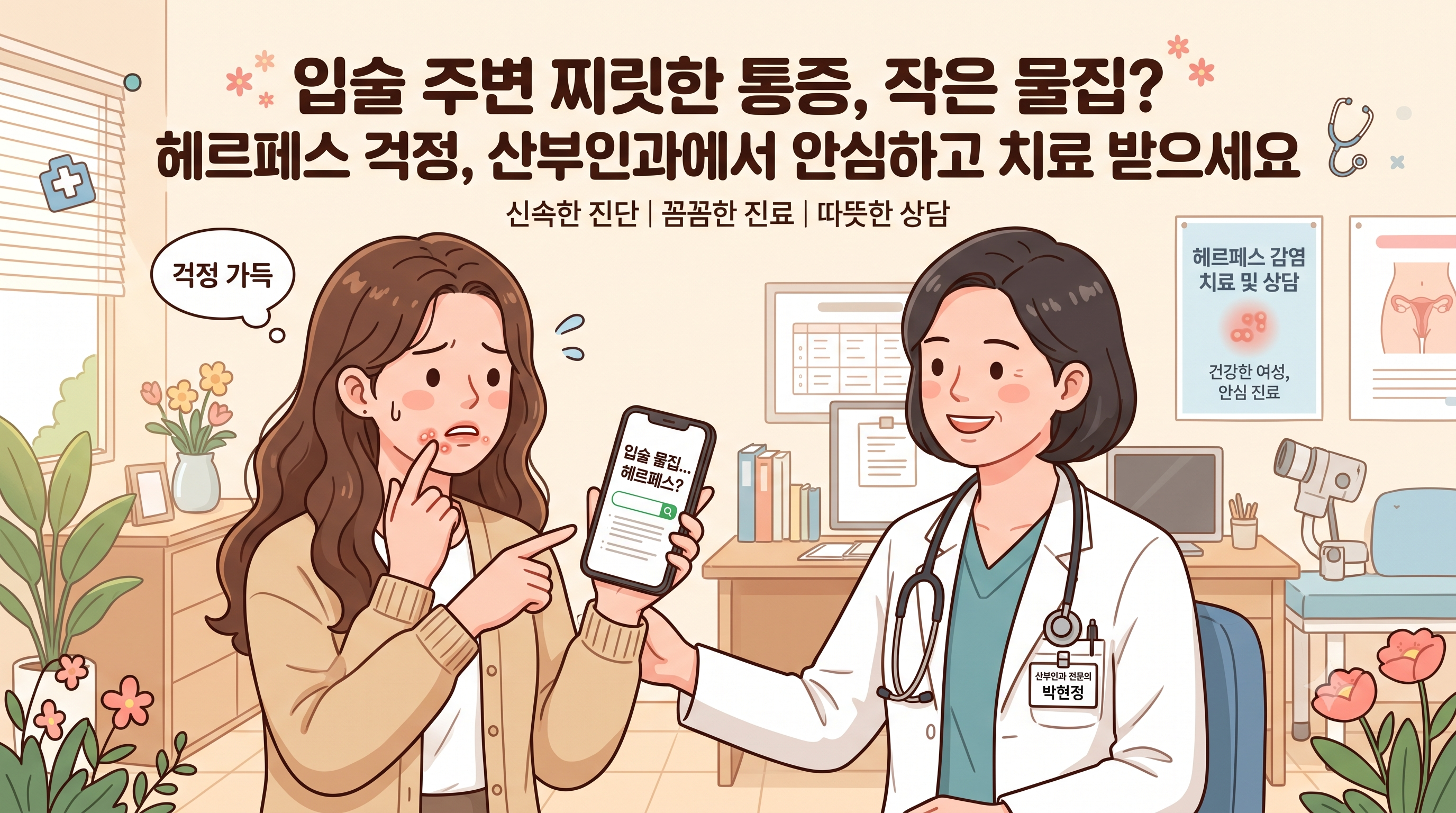 강동구 주민의 생생 후기: 입술/생식기 헤르페스, 산부인과에서 시원하게 해결!