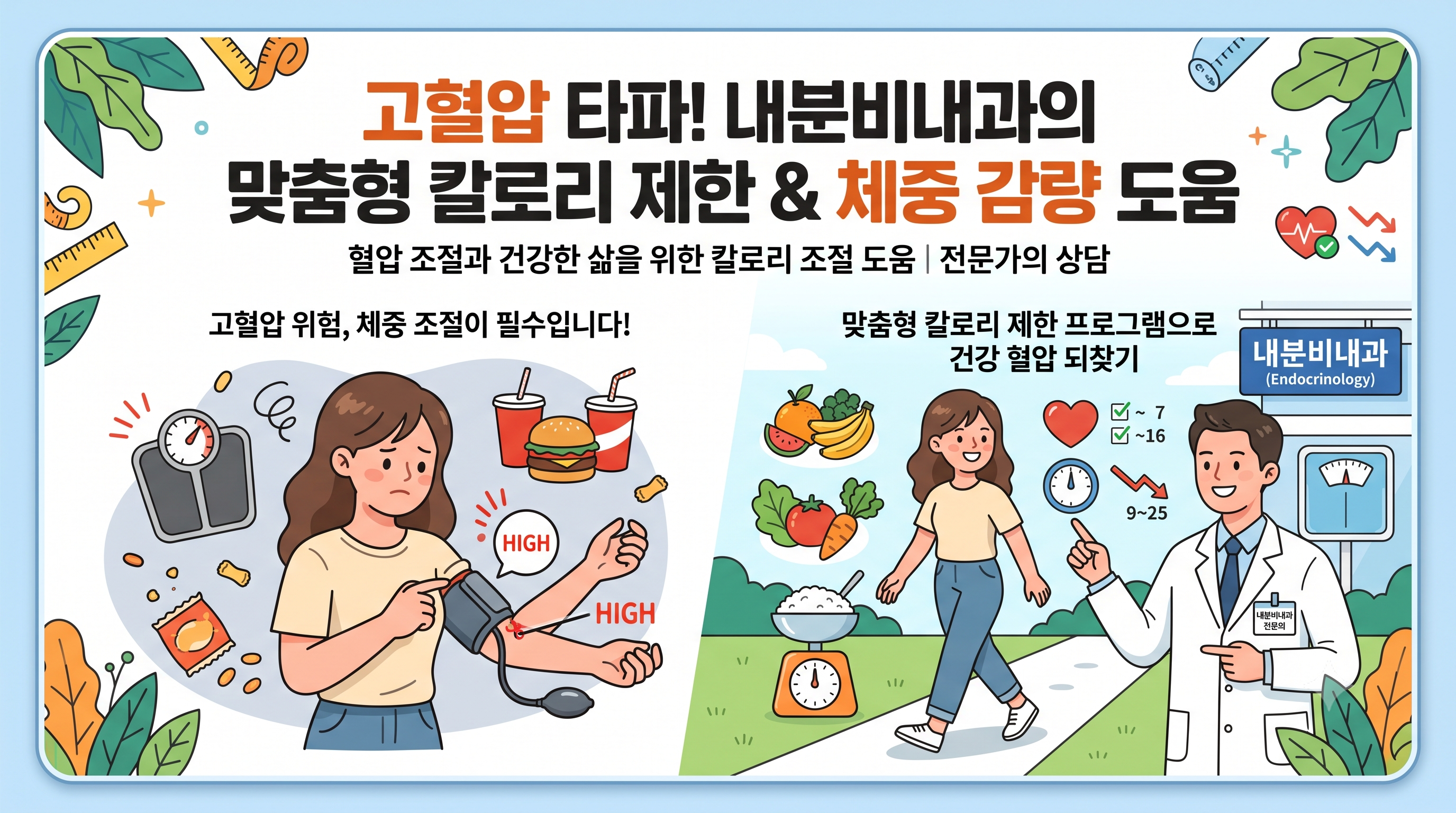 살기 위한 체중 감량! 강남구 대사증후군 칼로리 제한 내분비내과 후기