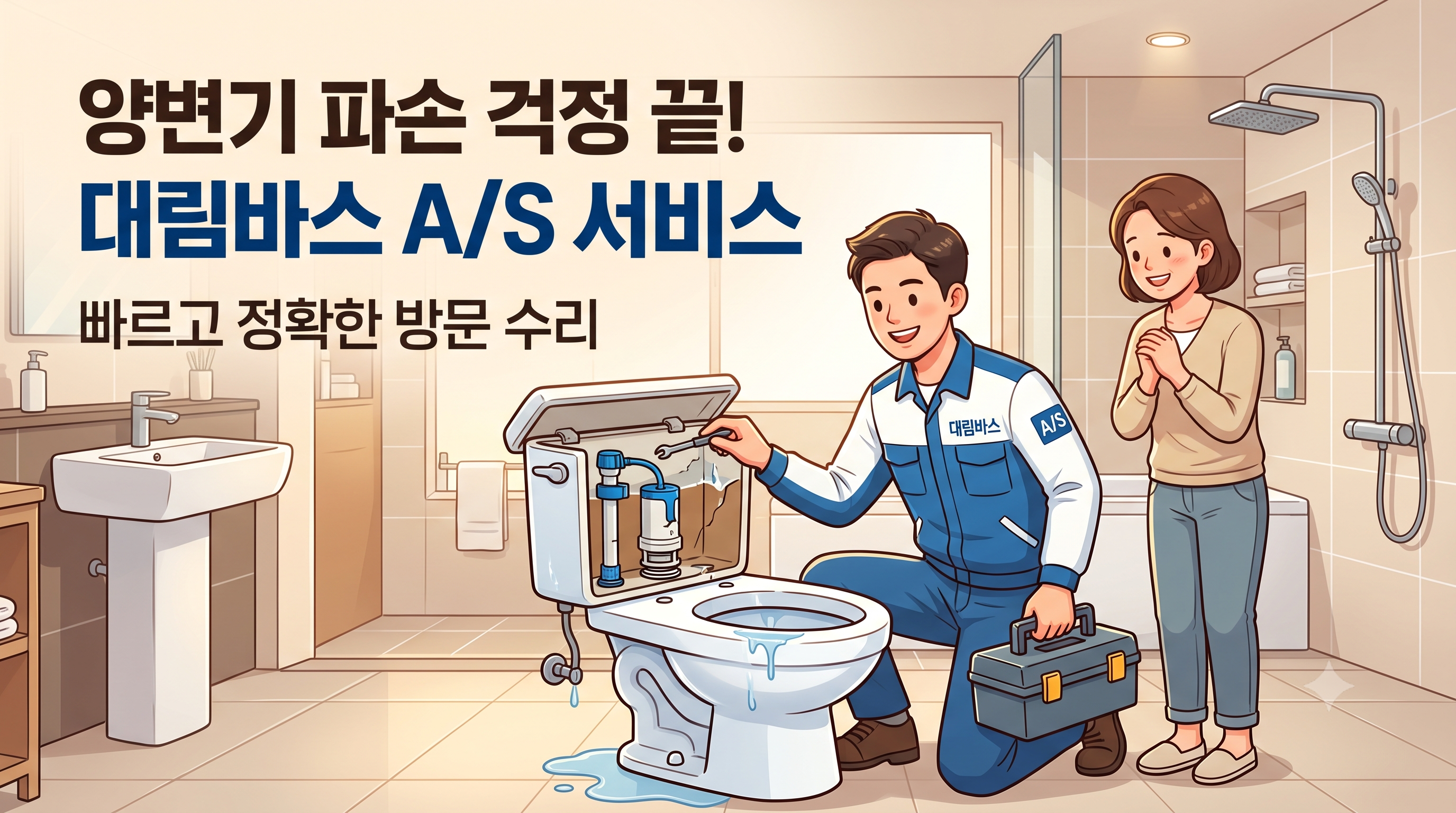 서울특별시 강남구 대림바스 양변기/수전 고장, 막막할 때 A/S 출장 수리 완벽 가이드