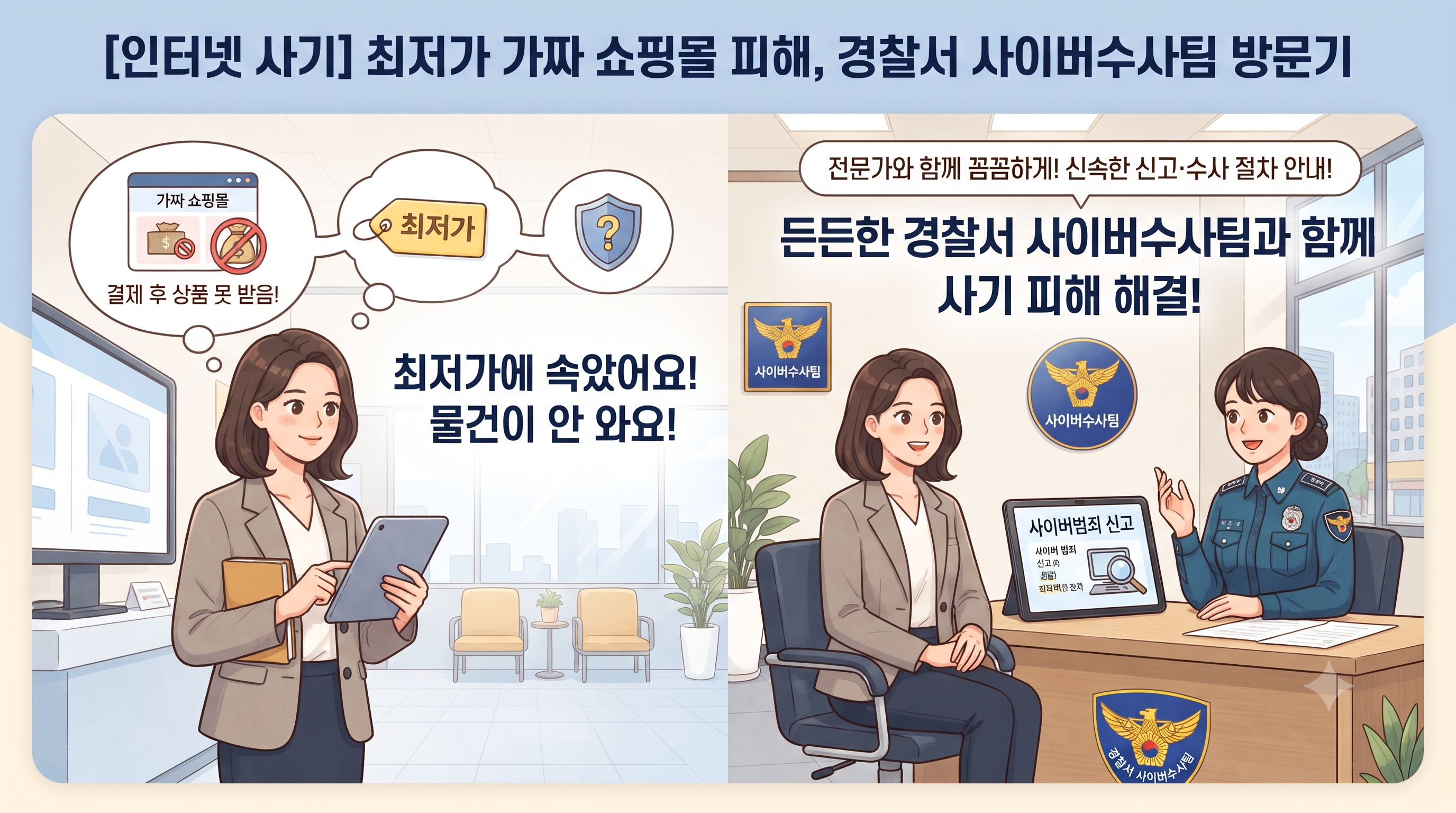 최저가에 속지 마세요! 광진구 주민을 위한 가짜 쇼핑몰·SNS 사기 피해 신고 완벽 가이드