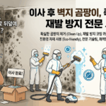 강남구 이사 후 벽지 곰팡이, 새집 증후군 걱정 끝! 확실한 제거 전문 업체 추천